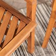 Pemberly Row Contemporary Outdoor Wood Patio Chairs in Brown (Set of 2)