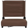 Pemberly Row Grandstand Comfort Seat in Aluminum Frame in Brown