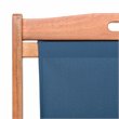 Pemberly Row Eucalyptus Wood/Polyester Sling Chair in Natural/Navy (Set of 2)