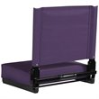 Pemberly Row Grandstand Comfort Seat in Aluminum Frame in Dark Purple