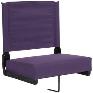 Pemberly Row Grandstand Comfort Seat in Aluminum Frame in Dark Purple
