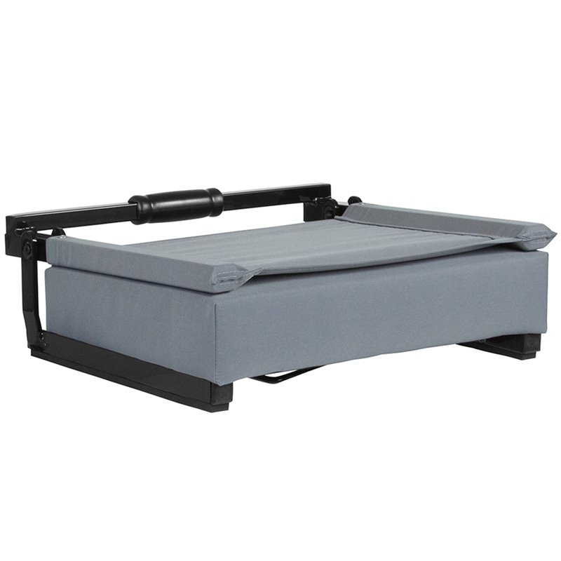 Pemberly Row Grandstand Comfort Seat in Aluminum Frame in Gray