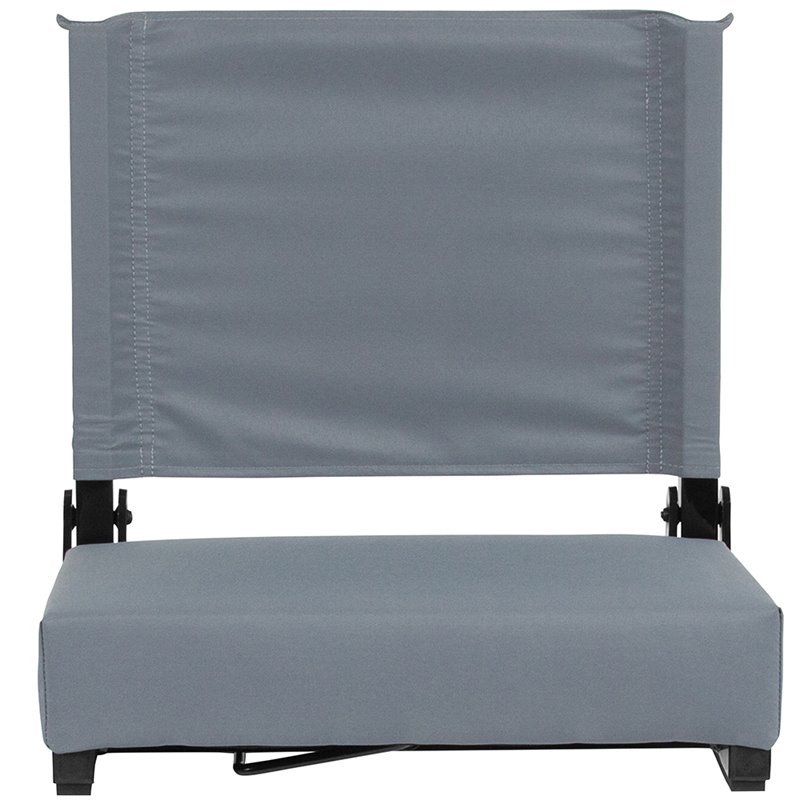 Pemberly Row Grandstand Comfort Seat in Aluminum Frame in Gray