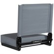 Pemberly Row Grandstand Comfort Seat in Aluminum Frame in Gray