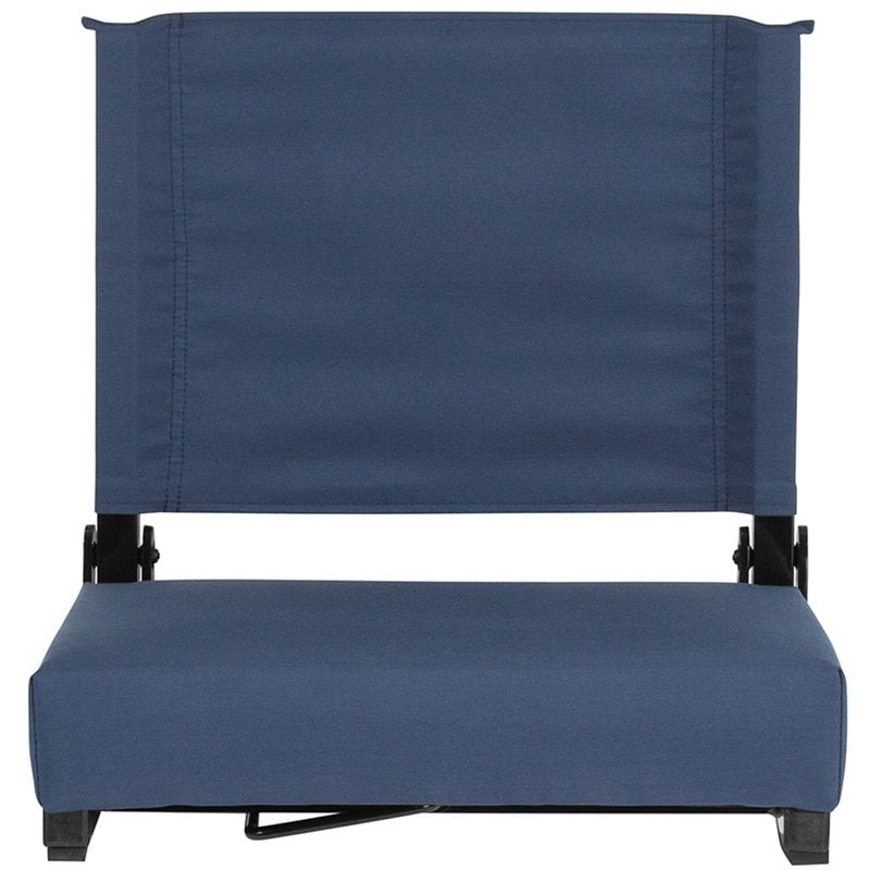 Pemberly Row Grandstand Comfort Seat in Aluminum Frame in Navy Blue