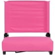 Pemberly Row Grandstand Comfort Seat in Aluminum Frame in Pink