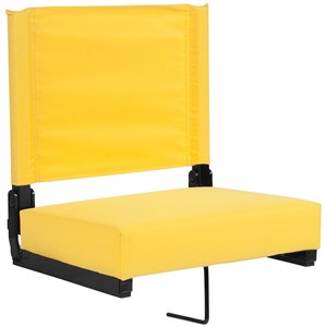 Pemberly Row Grandstand Comfort Seat in Aluminum Frame in Yellow