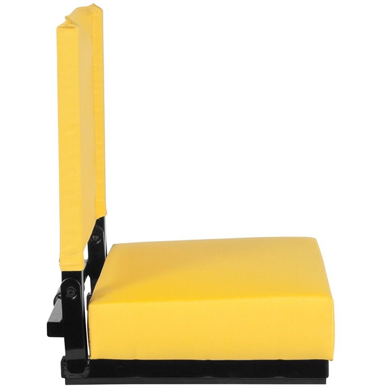 Pemberly Row Grandstand Comfort Seat in Aluminum Frame in Yellow