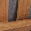 Pemberly Row Modern Wood Outdoor Teak Corner Chair in Natural/Gray