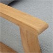Pemberly Row Modern Wood Outdoor Teak Armchair in Natural/Gray