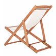 Pemberly Row Eucalyptus Wood/Polyester Sling Chair in Natural/Beige (Set of 2)