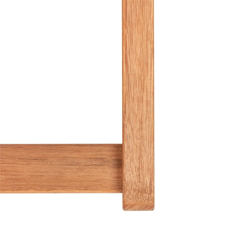 Pemberly Row Eucalyptus Wood/Polyester Sling Chair in Natural/Beige (Set of 2)