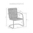 Pemberly Row 3 Piece Metal Outdoor Chair Set in Turquoise Gloss