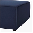 Pemberly Row Fabric Upholstered Outdoor Patio Sofa Armless Chair in Navy Blue