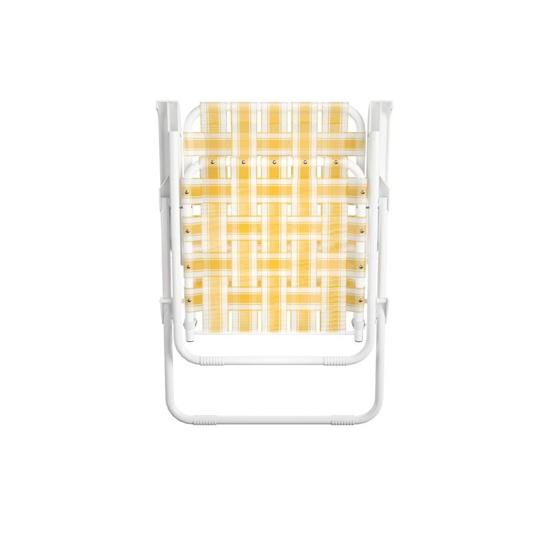 Pemberly Row Poolside Gossip Collection Priscilla Folding Chairs Yellow (2-Pack)