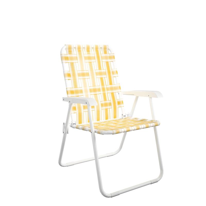 Pemberly Row Poolside Gossip Collection Priscilla Folding Chairs Yellow (2-Pack)
