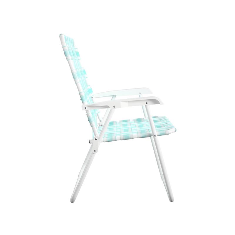 Pemberly Row Poolside Gossip Priscilla Folding Chairs in Aqua Haze (2-Pack)