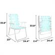 Pemberly Row Poolside Gossip Priscilla Folding Chairs in Aqua Haze (2-Pack)