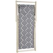 Pemberly Row Eucalyptus Wood Outdoor Sling Chair in Navy and White