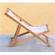 Pemberly Row Eucalyptus Wood Outdoor Sling Chair in Gray and White (Set of 2)
