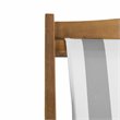 Pemberly Row Eucalyptus Wood Outdoor Sling Chair in Gray and White (Set of 2)
