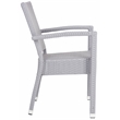 Pemberly Row Wicker / Rattan Outdoor Arm Chairs in Gray (Set of 2)