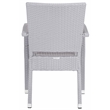 Pemberly Row Wicker / Rattan Outdoor Arm Chairs in Gray (Set of 2)