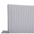 Pemberly Row Wicker / Rattan Outdoor Arm Chairs in Gray (Set of 2)