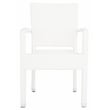 Pemberly Row Wicker / Rattan Outdoor Arm Chairs in White (Set of 2)