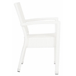 Pemberly Row Wicker / Rattan Outdoor Arm Chairs in White (Set of 2)
