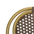 Pemberly Row Wicker / Rattan Outdoor Arm Chairs in Brown and White (Set of 2)