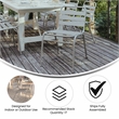 Pemberly Row Triple Slat Back Aluminum Restaurant Stack Chair in Silver