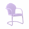 Pemberly Row Tulip 2 Piece Retro Outdoor Chair Set in Lavender