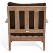 Pemberly Row Coastal Wood Outdoor Armchair in Natural / Brown