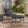Pemberly Row Contemporary Lounge Chair and Ottoman in Charcoal