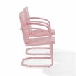 Pemberly Row 2-Piece Retro Outdoor Chair Set in Pastel Pink Gloss