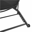 Pemberly Row Contemporary Outdoor Chaise Lounge in Charcoal/Matte Black