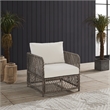 Pemberly Row 3Pc Outdoor Coffee Table & Chair Set Creme/Stone