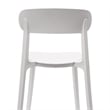 Pemberly Row Commercial All-Weather Patio Stack Chair with Contoured Backrest