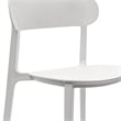 Pemberly Row Commercial All-Weather Patio Stack Chair with Contoured Backrest