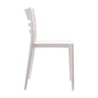 Pemberly Row Commercial All-Weather White Patio Stack Chair w/ Slatted Backrest