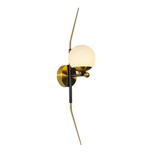 Pemberly Row 6&quot ETL Certified Integrated LED Wall Sconce in Antique Brass