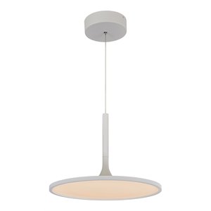 Pemberly Row 17&quot Adjustable Disc ETL Certified Integrated LED Chandelier - White