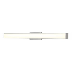 Pemberly Row 24&quot ETL Certified Integrated AC LED Bathroom Lighting in Silver