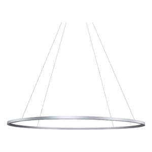 Pemberly Row 72&quot Adjustable ETL Certified Integrated LED Chandelier in Silver