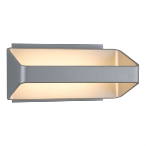 Pemberly Row 10&quot ETL Integrated LED Aluminum/Acrylic Wall Sconce Silver
