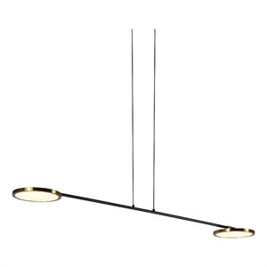 Pemberly Row 39&quot ETL Certified Integrated LED Aluminum Pendant in Antique Brass