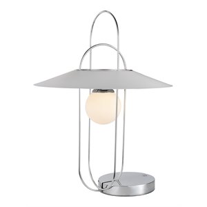 Pemberly Row 24&quot ETL Certified Integrated LED Aluminum Table Lamp in Chrome