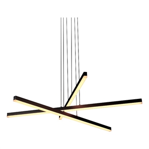 Pemberly Row 40&quot ETL Certified Integrated LED Aluminum and Acrylic Pendant Black