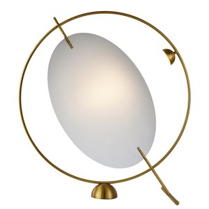 Pemberly Row 20&quot Aluminum ETL Integrated LED Table Lamp in Antique Brass